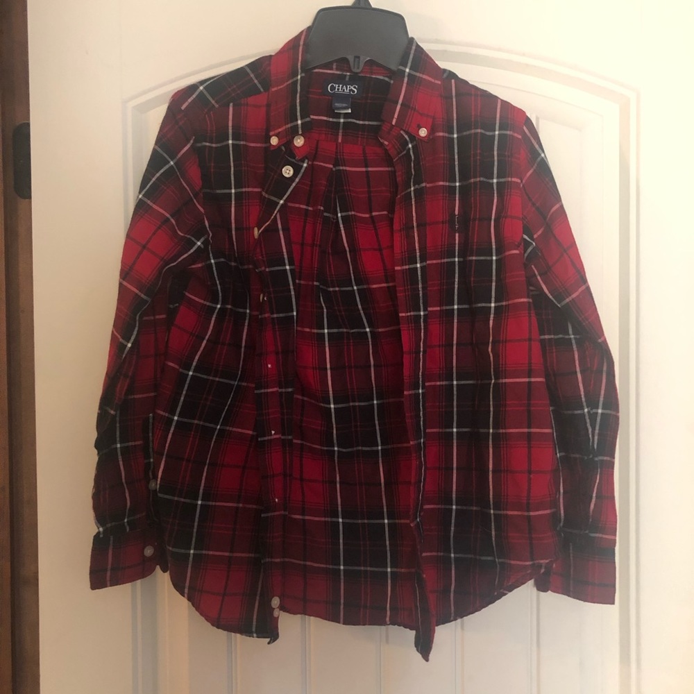 Chaps Boys Button Down Love Sleeve Shirt